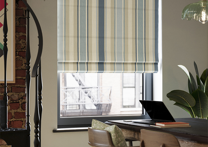 Laura Ashley Awning Stripe, Seaspray - Twist&Fit Roman Blind - Image 5